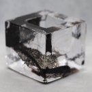 Kosta Boda Brick Candle Holde Crystal  Black Glass Swedish Scandinavian Design