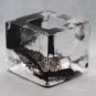 Kosta Boda Brick Candle Holde Crystal  Black Glass Swedish Scandinavian Design