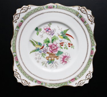 Antique Tuscan Fine English Bone China  Porcelain Plate Dish 1947s