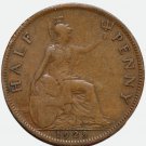 1929 UK Great Britain coin Half Penny George V