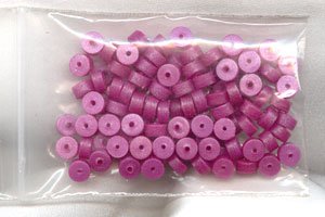 Polymer Clay Heishi, Violet Pearl