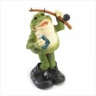 Frog with Fishing Pole Bobble Figurine - 37008