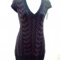 Heather B Knit V neck fitted short tee dress size M