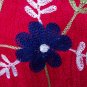 Casual Designs red rayon embroidered lined JACKET Blazer size M