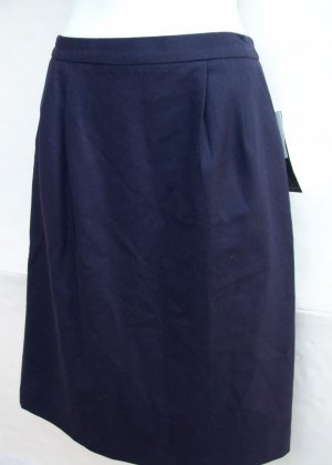 Kim Rogers side elastic waist straight wool suit skirt size 10