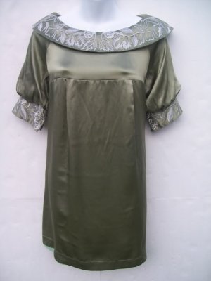Elie Tahari embroidered silk swing dress size 6