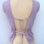 THE LIMITED Silk cashmere backless beaded V neck TOP size L