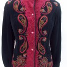 Saxton Hall vintage mandarin collar velvet jacket size 8