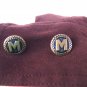Bob Mackie stretch moleskin embroidered jacket & pant set suit size M