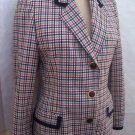 Domina wool check suit Jacket Blazer size Italy 46 USA 6