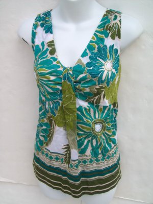 Ann Taylor pleated shoulders shell tank top size 4