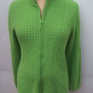 Coldwater Creek patch mock knit zip cardigan sweater size XL 18