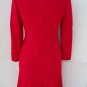 Escada Couture red embellished neck silk flare dress size 38 USA 8