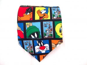 Looney Tunes Stamp Collection characters mens neck tie