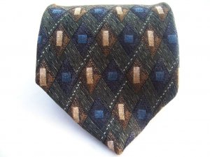 CARLO PALAZZI Couture green 100% silk mens necktie tie