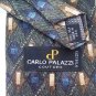 CARLO PALAZZI Couture green 100% silk mens necktie tie