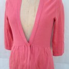 J.Jill V neck 3/4 sleeve silk blend cardigan sweater jacket size M