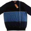 Tasso Elba blue cotton pullover crew mens sweater size S