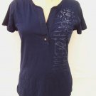 Ralph Lauren nautical print henley top size L