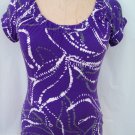 Banana Republic stretch shirring neck top size S