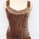 BCBG Max Azria velour tie on the side tank top size M
