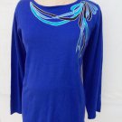 Bob Mackie Bow Embroidered Tunic Sweater plus size 1X