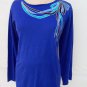 Bob Mackie Bow Embroidered Tunic Sweater plus size 1X
