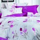 4-pc Rose Floral Colored Cotton Duvet Cover Bedding Set