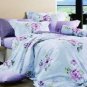 4-pc Romantic Light Blue Colored Cotton Duvet Cover Bedding Set