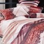 4-pc Beautiful Brown Cotton Floral Reactive Print Duvet Cover