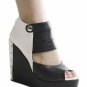 Black Peep  Wedge  Womens Sandals