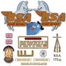 1964-69 : BSA Bantam D7 Trail Bronc decals - Bantam Trail Bronc restorers decalset