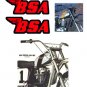 BSA Tank Decals - Red with Black outline -1968 to 74 Models