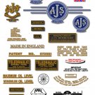 1961-63: 7R,16,16C,16S,16CS,18,18C,18S,18CS - AJS DECALS (Met Gold)