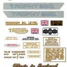 1968: Triumph Trophy Decals -  RESTORERS DECAL SET - Trophy TR25W 250cc