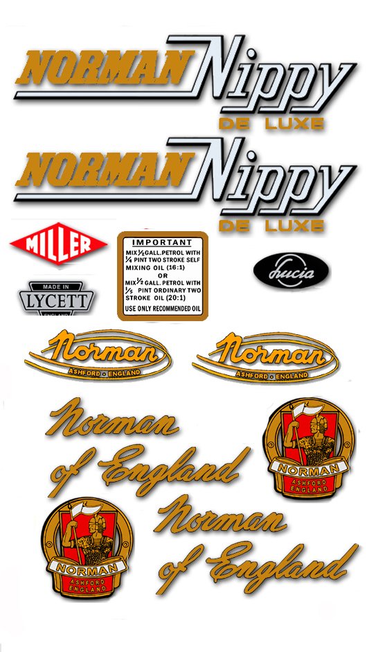 Norman Nippy De Luxe Decal set