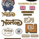 1953-63: Norton ES2 Decals - RESTORERS DECAL SET - Adhesive transfers