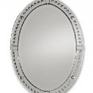 Silver Coated Oval Mirror