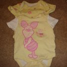2 pack Disney Piglet Onesies Size: NB