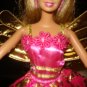 Silkstone Barbie hot pink and gold formal with golden wings - ed30