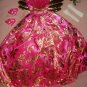 Silkstone Barbie hot pink and gold formal with golden wings - ed30
