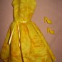 Bright yellow sleeveless full dress for Barbie Dolls - ed106