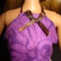 Short purple floral skirt and top set for Barbie Dolls - ed101