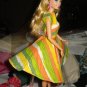 Circular skirt dress in bright print for Barbie - ed12