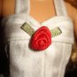 Metalic silver and white striped formal dress for Barbie Dolls - ed05