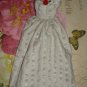 Metalic silver and white striped formal dress for Barbie Dolls - ed05