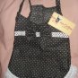 Large pet dress in black & white polka dots with ruffle and bow - dd07
