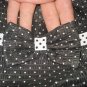 Large pet dress in black & white polka dots with ruffle and bow - dd07