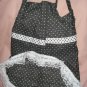 Large pet dress in black & white polka dots with ruffle and bow - dd07