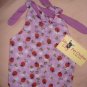 Medium REVERSABLE pet dress in purple with red lady bugs - dd04